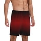 thumbnail image 2 of Balery Red Geometric Pantalones cortos de pijama de punto de algodón para hombre con cinturilla y bolsillos-Small, 2 of 6