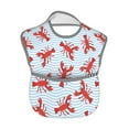 thumbnail image 2 of Zufioo Cartoon Lobsters 1 Print Toddler Adjustable Waterproof Bib, 11.6x15 Inch Feeding Bib Suitable for 6-24 Month Babies, 2 of 8