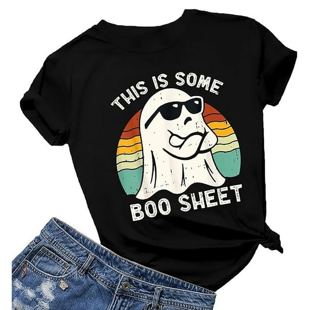 TINZ T-Shirt Décontracté à Manches Courtes et Col Rond Imprimé pour Femmes, Mode Été Décontractée, Manches Longues