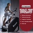 thumbnail image 2 of Signature Fitness Adjustable Resistance Continuous Climber Exercise Stair Stepper, Alloy Steel Black, 418 lb, 2 of 11