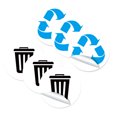 thumbnail image 1 of 1 Ensemble de 6 Feuilles d'Autocollants de Tri des Déchets en PVC Adhésif pour Poubelle, 1 of 9