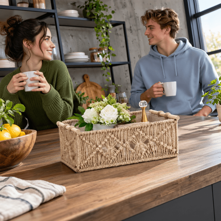 Brown 2-Pack Hand-Woven Jute Toilet Paper Storage Organizer Baskets ...