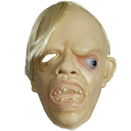 Skeleteen Creepy Scary Ugly Funny Face Toy Beige Rubber Costume Mask