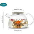 thumbnail image 5 of 34oz/1000ml Glass Teapot With Glass Tea Infusers, Glass Tea Kettle For Loose Tea, 5 of 5