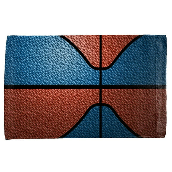 Championship Basketball Blue and Orange All Over Sport Towel
