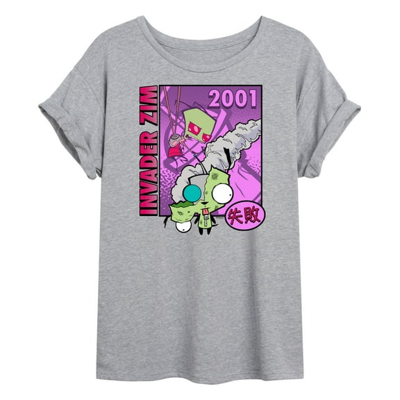 Invader ZIM - ZIM with Kanji Failure - 2001 - Women's Oversized T-Shirt