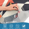 thumbnail image 3 of Yayeee Kitchen Curtains Tier Pair Light Filtering 27"x24" Rod Pocket Short Cafe Window Panel, Geometric Pattern, 3 of 7
