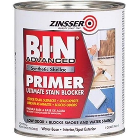 Zinsser Company 271009 1 Quart B-I-N Advanced White Synthetic Shellac Stain & Odor Blocking (Best Odor Blocking Primer)