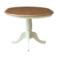 thumbnail image 4 of 36" Round Top Pedestal Table With 12" Leaf - 28.9"H - Dining Height, 4 of 6