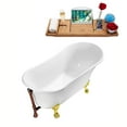 thumbnail image 4 of 59" Streamline N341GLD-ORB Soaking Clawfoot Tub and Tray With External Drain, 4 of 7