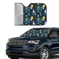 thumbnail image 3 of Kdxio Space and Animals Print Front Windshield Sun Shade,Folding Auto Sunshade for Car Truck SUV-Small, 3 of 7