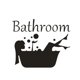 thumbnail image 1 of Adhesivo para puerta de baño de mujer - Decoración de pared - Adhesivo para inodoro - Accesorios divertidos y bonitos - Póster decorativo para habitación de niña, 1 of 1