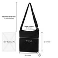thumbnail image 2 of Muka Canvas Shoulder Bag with Zipper, Black Hobo Crossbody Handbag Casual Tote, 2 of 8