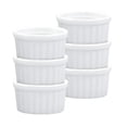 thumbnail image 1 of HIC Kitchen HIC Mini Butter Crock Ramekins, Fine White Porcelain, 2-Inch, 1-Ounce Capacity, Set of 6, 1 of 4