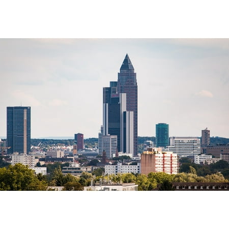 Peel-n-Stick Poster of Frankfurt Am Main Germany Skyscrapers City Poster 24x16 Adhesive Sticker Poster