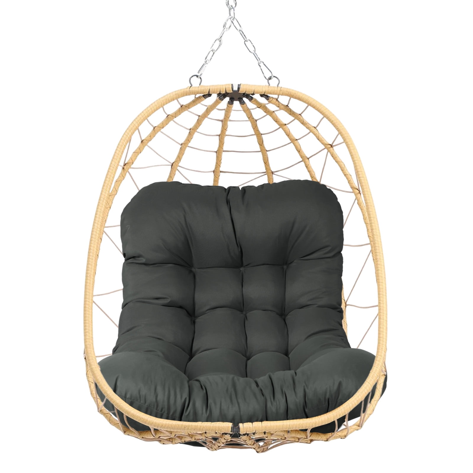 Geemuslly Egg Chair Cushion Replacement, 7.8 inchThickened Outdoor Hanging Chair Seat Pad , Waterproof Swing Basket Chair Cushion for Patio or Garden (Only Cushion)
