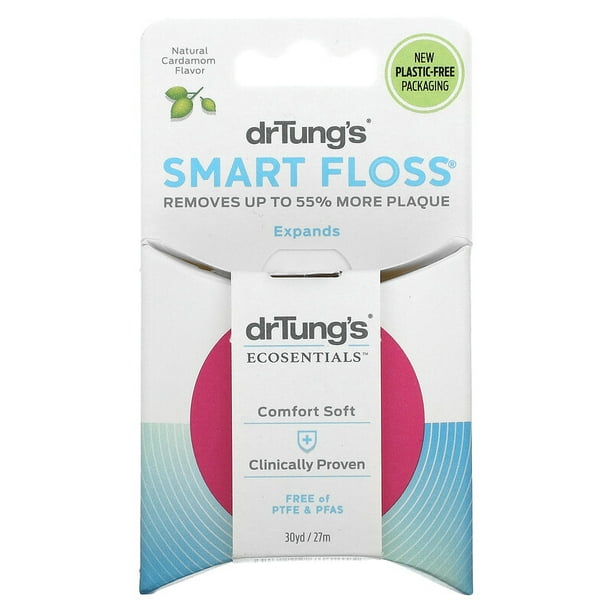 Dr. Tung's, Smart Floss, Natural Cardamom, 30 yd Pack of 4
