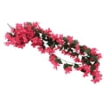 thumbnail image 6 of Set of 2 Artificial 4-Petal Violet Hanging Flowers, Rose Red Simulation Vine for Wedding and Home Decoration, 6 of 8