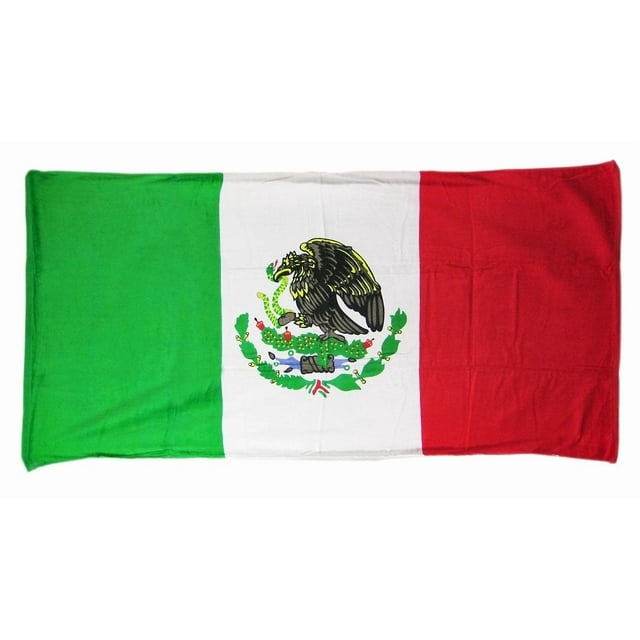 Mexican Flag Terrycloth Beach Towel 60 x 30 Mexico