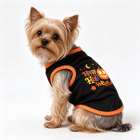 Halloween Dog Clothes Dog Halloween Shirts Tank Tops with Pumpkin Patterns Pet Halloween Costumes Puppy Shirt Vest for Small Medium Dogs