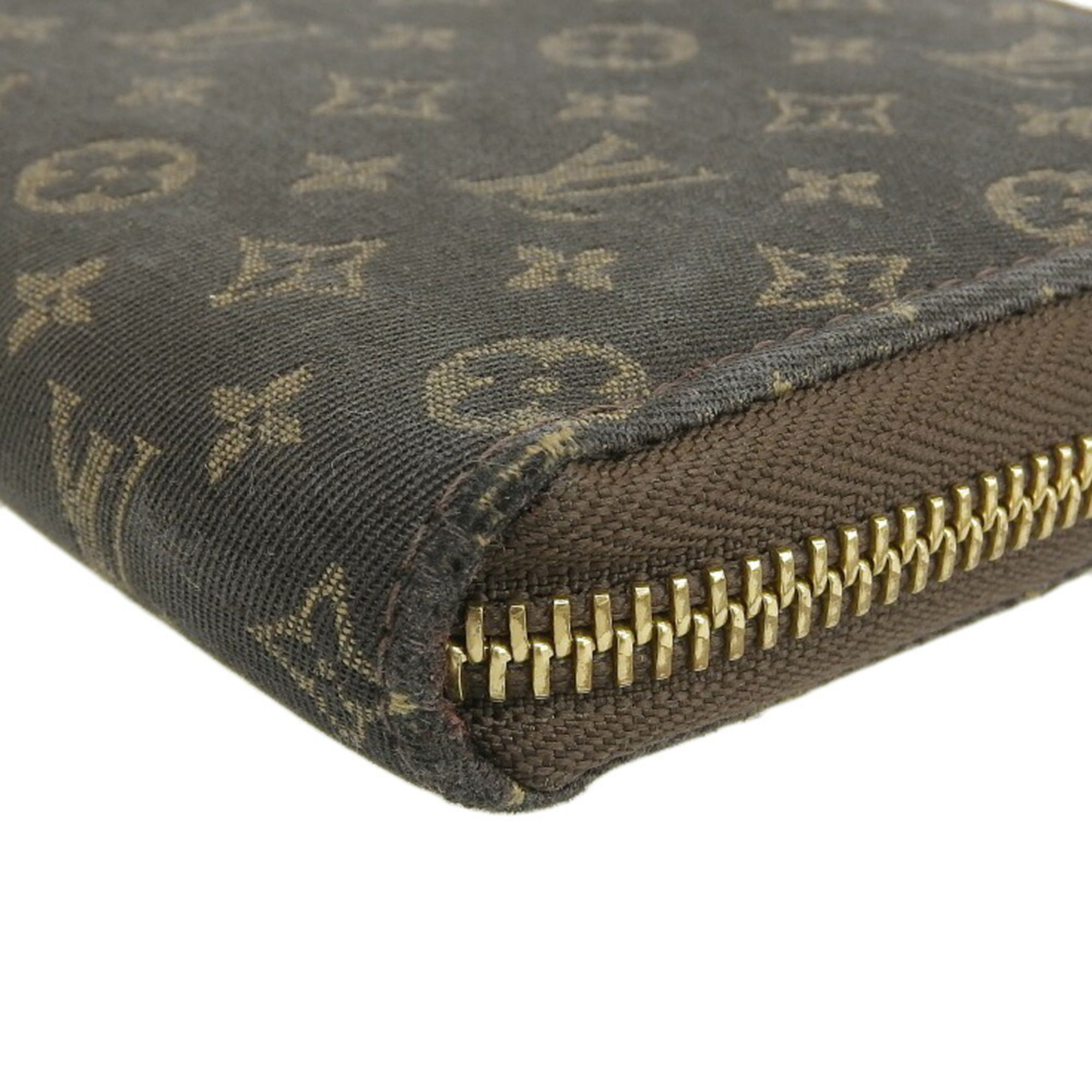 Used Louis Vuitton Monogram Mini Lin Pattern Zippy Wallet Model Number  M95235