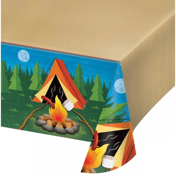 Camping 54" x 102" Plastic Tablecloth
