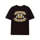 thumbnail image 1 of Camiseta con estampado de jarra de cerveza "Feliz Día del Trabajo" para hombre - Algodón suave de 180 g, manga corta informal, cuello redondo, negra con estampado dorado y blanco, perfecta para celebr, 1 of 6