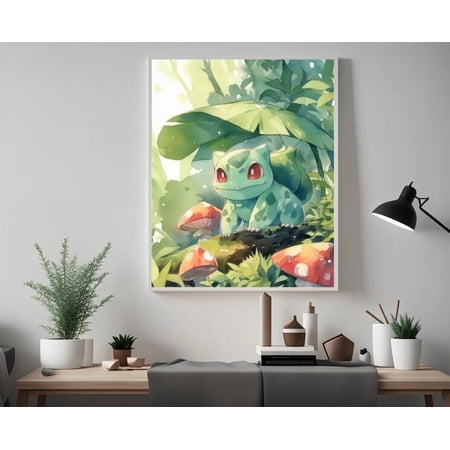 POSTER Bulbasaur Pokemon, Anime Poster, High Quality, Printable Wall Art-8x12-UNFRAMED