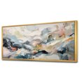 thumbnail image 2 of Designart "Vivid Waves Fluid Shades of Grey and Blue I" Oversized Abstract Framed Wall Art - Modern Grey Abstract Painting Entryway Framed Wall Art Print, 2 of 6