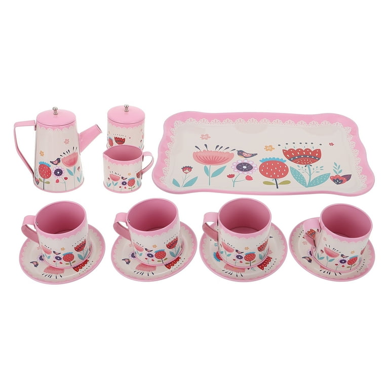 1set Pink Toy Tea Pot Set For Girls, Great For Princess Tea Party Play