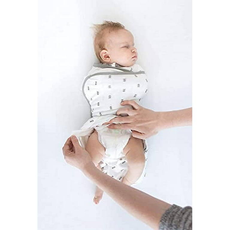 SwaddleDesigns Transitional Swaddle Sack Wearable Blanket - White - S - 0-3  Months