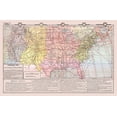 thumbnail image 2 of Monteith 14x11 Black Ornate Wood Framed with Double Matting Museum Art Print Titled - United States - Commercial Map - Monteith 1882, 2 of 4