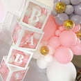 thumbnail image 2 of ZHANGHENG Baby Shower Boxes Party Decorations – 4 pcs Transparent Balloon Boxes Décor with Letters Baby Blocks Design for Baby Shower Gender Reveal Backdrop, 2 of 7