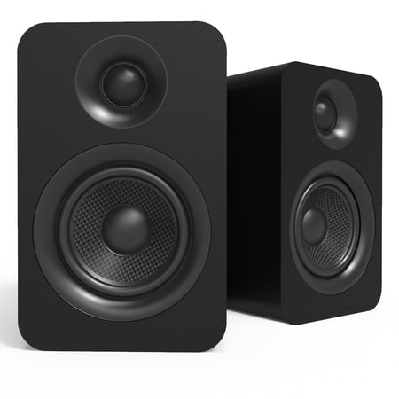 UPC: 0800152720586 | Kanto YUP4 Passive Bookshelf Speakers with 1  Silk Dome Tweeter and 4  Kevlar Woofer – Pair (Black)