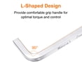 thumbnail image 4 of Uxcell L-Shaped Square Head Wrench  7mm CrV Durable Square Keys with Precision for Home Repair, Silver, 4 of 7