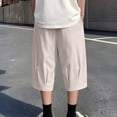 thumbnail image 5 of Mavick Sweatpants for Men Summer Sweat Shorts Elastic Waist Athletic Casual Drawstring Pocketed 3/4 Pants, 5 of 9