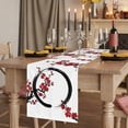 thumbnail image 2 of Cherry Blossom Table Runner Asian Japanese Red Plum Flower Tablerunners 14 x 72 Inch, Table Decorations Tabletop Scarf for Summer Gathering Holiday Farmhouse Kitchen Dining Decor, 2 of 8