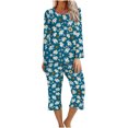 thumbnail image 2 of Ensemble Deux Pièces pour Femmes 2 Pcs Pyjama Confortable à Manches Longues Col Rond Ensemble de Sport pour Femmes 2 Pcs en Solde, 2 of 5