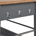 thumbnail image 4 of eHemco Kitchen Island Cart on Wheels with Drawer, Storage Cabinet, Shelf and Natural Bamboo Top Butcher Block, 35.5 Inches Height, Gray Base, 4 of 9