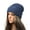 Dark Blue, variant on Unisex Thickened Beanie Chunky Soft Stretch Cable Knit Warm Fuzzy Lined Skully Beanie Solid Color Soft Fashionable Warm Coarse Hat For Women Men
