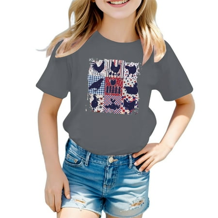 

Tops for Teens America Flag Shirts 4Th Of July T Shirt Patriotic Tee Outfits Tops for Teen Girls