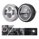 thumbnail image 5 of Faro Para Moto Retro Plateadas Universal 6.5in Con Soporte, 5 of 8