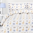 thumbnail image 1 of Juego de edredón Utopia Bedding All Season Safari para niños con 2 camas, 1 of 8
