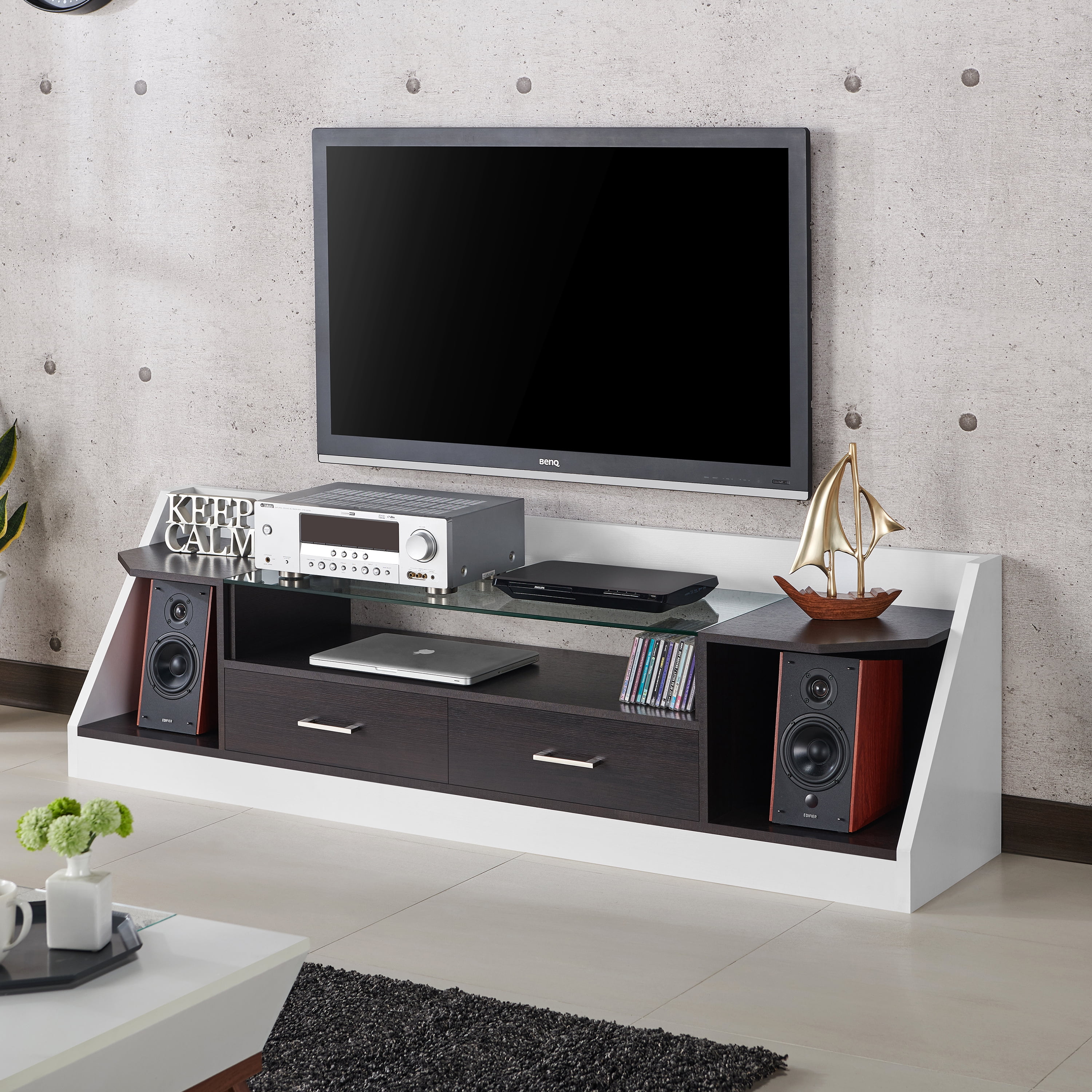 Furniture of America Ardmore Multi-Storage TV Stand, Espresso