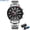 Silver Black Box, variant on New Watch For Men Luxury Silver Fashion Quartz Clock Analog Chronograph Sport Waterproof Stainless Steel Wristwatch