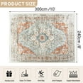 thumbnail image 2 of 8'x10' Vintage Area Rugs,Soft Washable Distressed Thin Rugs for Living Room Bedroom,Non-Slip Foldable Indoor Carpet,Brick Red, 2 of 5