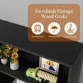 thumbnail image 4 of 6-Tier Open Bookcase and Bookshelf, Floor Standing Wood Display Storage Shelves 71 Inch Tall Bookcase Home Decor Furniture for Home Office, Living Room, Bed Room, Black, 2 Pieces, 4 of 14