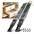 thumbnail image 4 of 5 Pair Load Capacity Heavy Duty Locking Drawer Slides 12 14 16 Inch Full Extension Ball Bearing Rail with Lock Side Mount Cabinet RV Tool Box Runner, 4 of 7