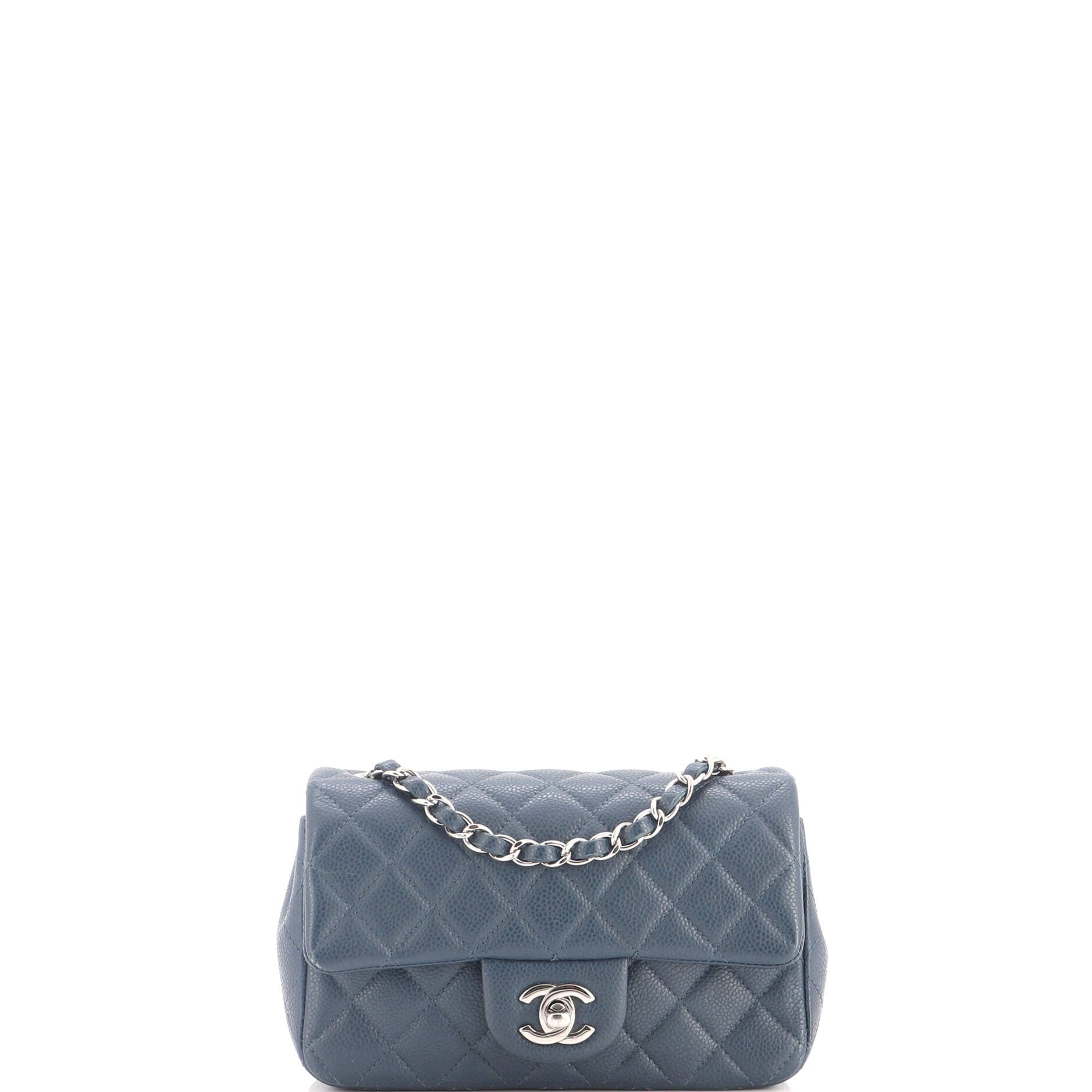 CHANEL Pre-Owned Classic Single Flap Bag Quilted Caviar Mini By Rebag