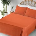 thumbnail image 5 of Ambesonne Orange Fitted & Top Sheet Set with Shams, Retro Bohemian Ethnic, Orange, 5 of 8